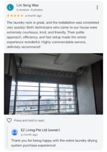 Lim Seng Wee's testimony on Ez Living's laundry drying rack